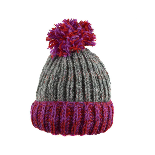 Bonnet Femme Trupa Tricot Laine Pompon