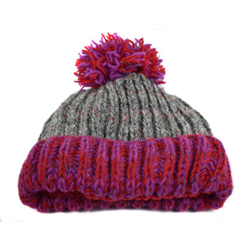 Bonnet Femme Trupa Tricot Laine Pompon
