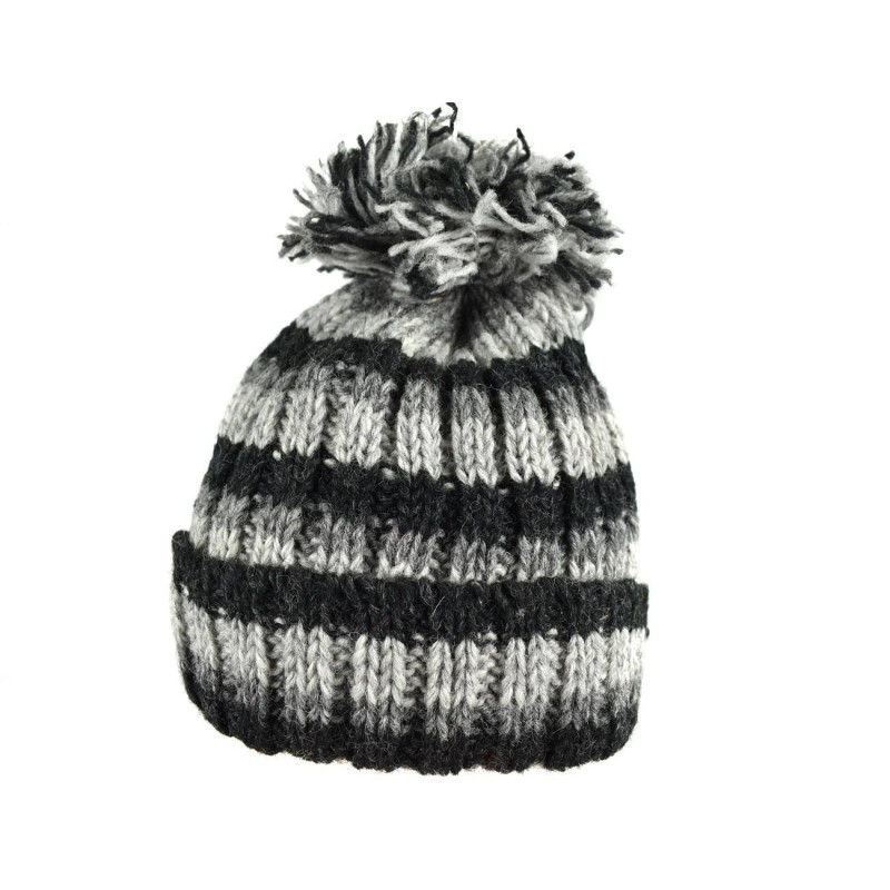 Bonnet Homme Murba Tricoté Laine Pompon