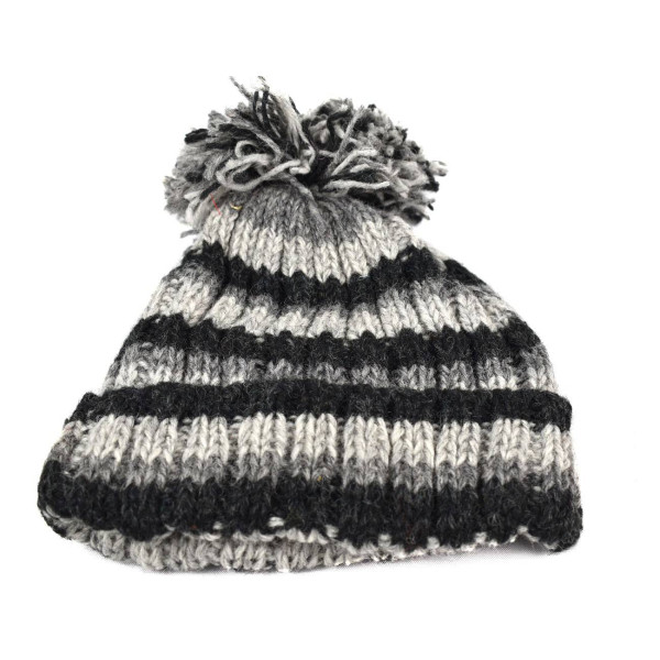 Bonnet Homme Murba Tricoté Laine Pompon