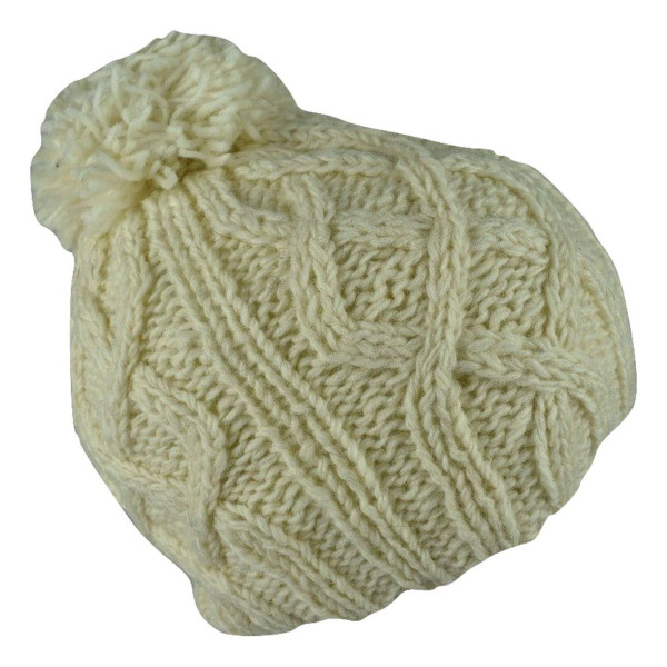 Bonnet Nahya Tricot Laine Pompon pour Femme en 9 Couleurs