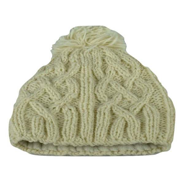 Bonnet Nahya Tricot Laine Pompon pour Femme en 9 Couleurs