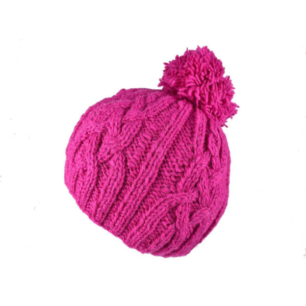 Bonnet Nahya Tricot Laine Pompon pour Femme en 9 Couleurs