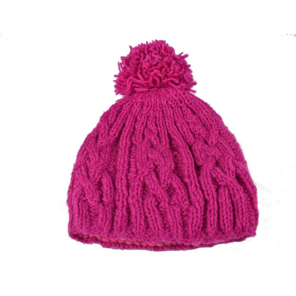 Bonnet Nahya Tricot Laine Pompon pour Femme en 9 Couleurs