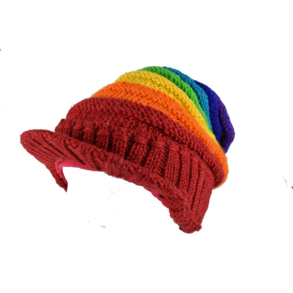 Casquette Dreadlocks Rainbow Tricot Laine