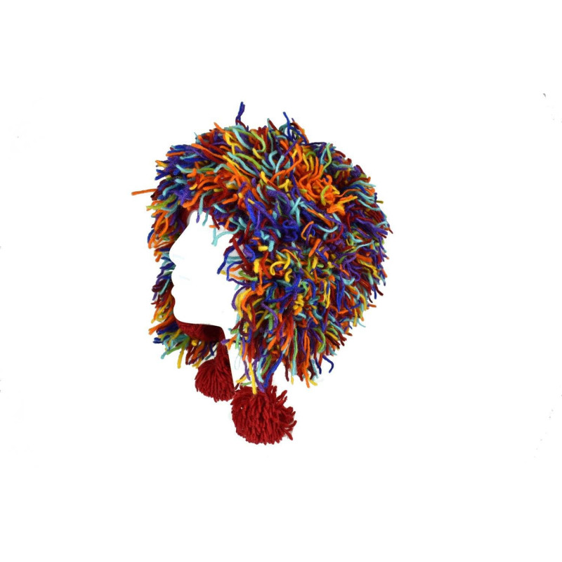 Bonnet Harka Unisexe Laine Tricotée Multicolore Rainbow