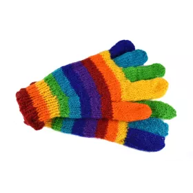 Gants Kolki Laine Tricotée Rainbow doublé polaire
