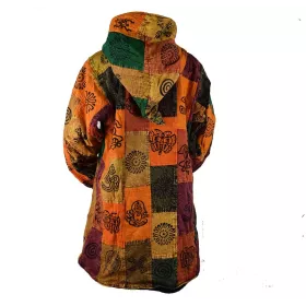 Manteau Reshi patchwork imprimé Block Print.