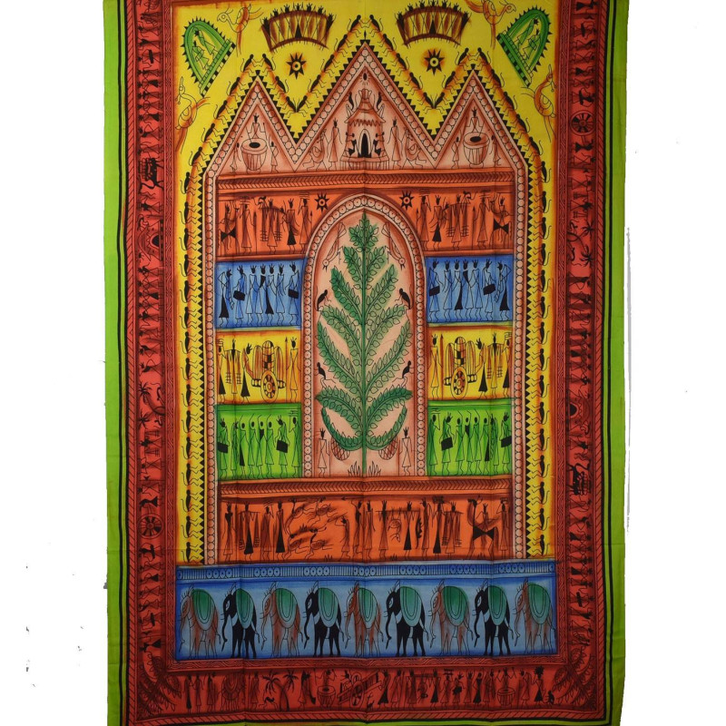 Tenture Tribal Peint 210 cm x 140 cm réf: BC-18/10