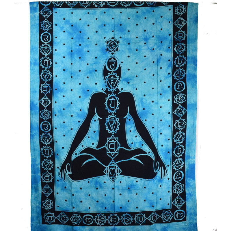 Tenture Yogi Chakra Tie Dye réf: BC-18/25 Turquoise