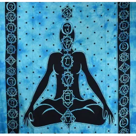 Tenture Yogi Chakra Tie Dye réf: BC-18/25 Turquoise