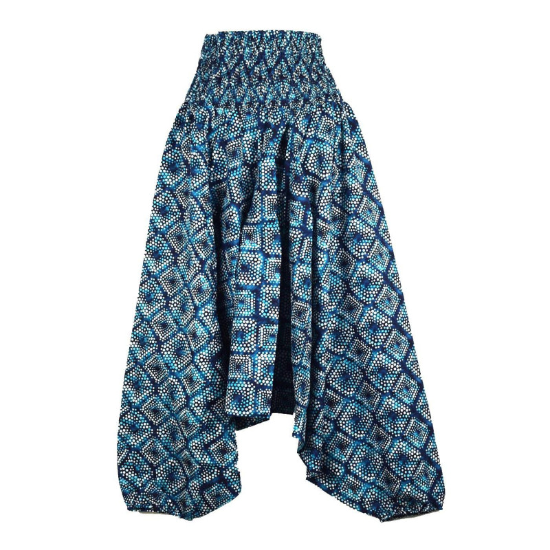 Sarouel Smocks Femme Imprimé Bubbles Bleu Sarouel Smocks Femme Imprimé Bubbles Bleu