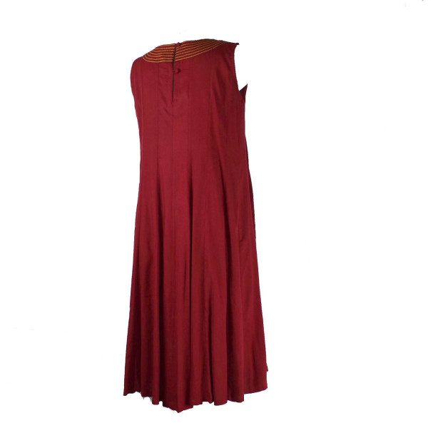 Robe Jaora Sans Manches Viscose Unie Rouge