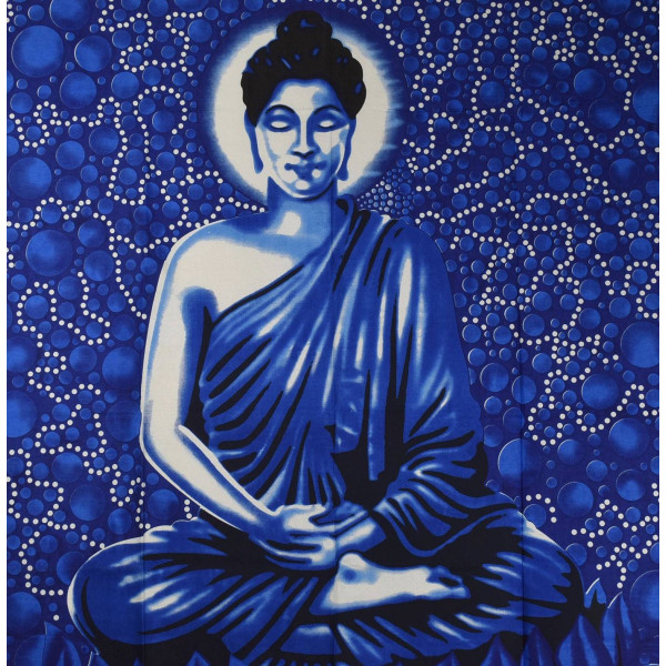 Tenture Budha Blue Bubbles 210 cm x 140 cm réf: BC-18/40