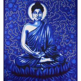 Tenture Budha Blue Bubbles 210 cm x 140 cm réf: BC-18/40