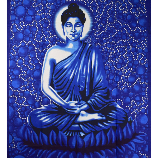 Tenture Budha Blue Bubbles 210 cm x 140 cm réf: BC-18/40