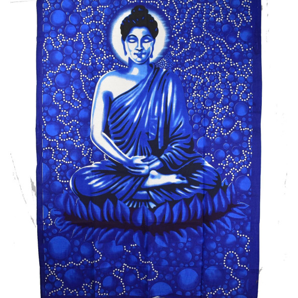 Tenture Budha Blue Bubbles 210 cm x 140 cm réf: BC-18/40