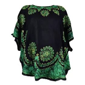 Tunique Poncho Zalebi BT 424 Noir et Vert