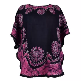 Tunique Poncho Zalebi BT-424 Noir et Parme