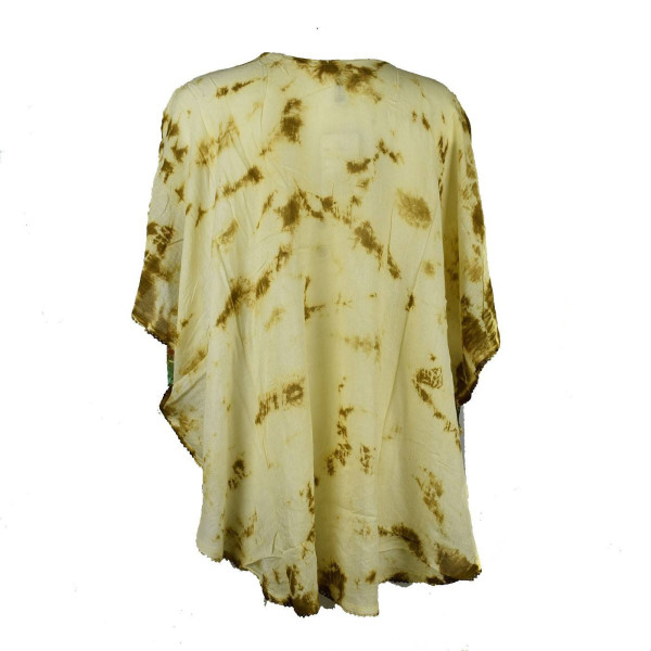 Blouse Tie Dye Grand Papillon Peint JK-1982 moutarde