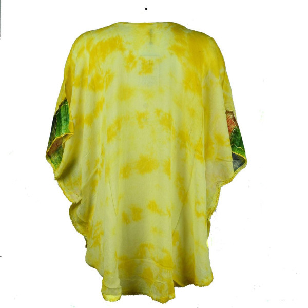 Blouse Tie Dye Grand Papillon Peint JK-1982 jaune