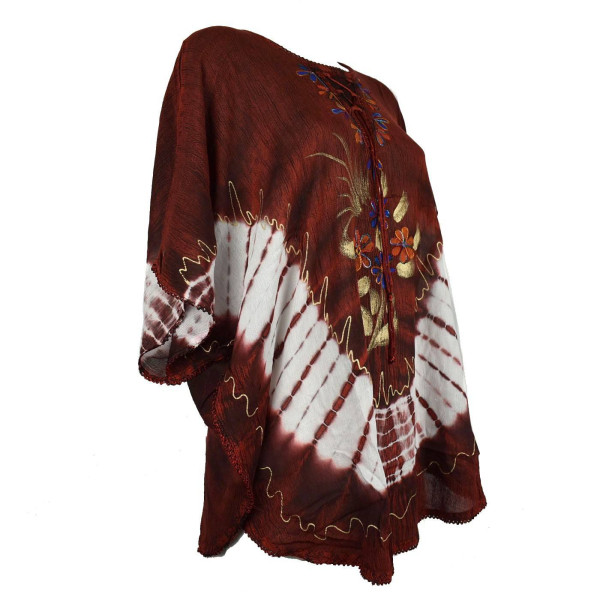 Tunique Simla Batik Femme Inde JK-1118 Bordeaux