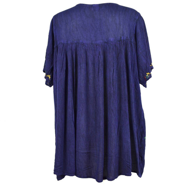 Tunique Molhia Grande Taille Viscose JK-2316 Bleu Marine