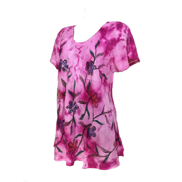 Tunique Batik Grande Taille JK-70 rose