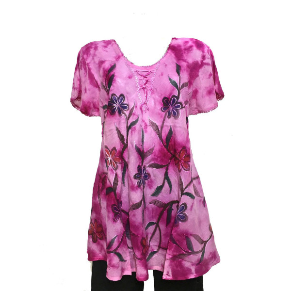 Tunique Batik Grande Taille JK-70 rose