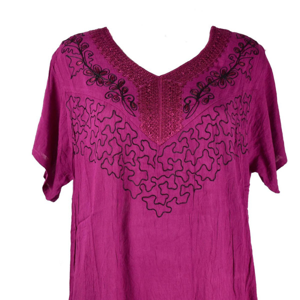 Robe Rajura Uni Grande Taille JK-489 rose