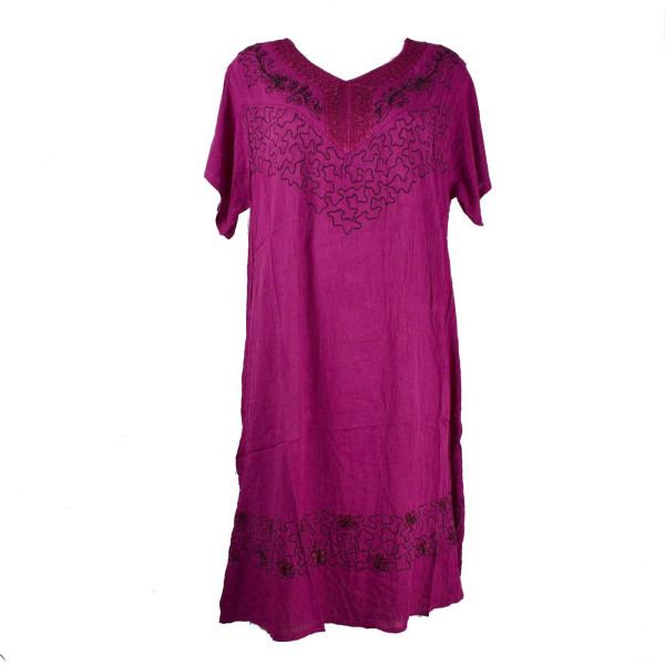 Robe Rajura Uni Grande Taille JK-489 rose