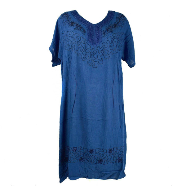 Robe Rajura Uni Grande Taille JK-489 Bleu