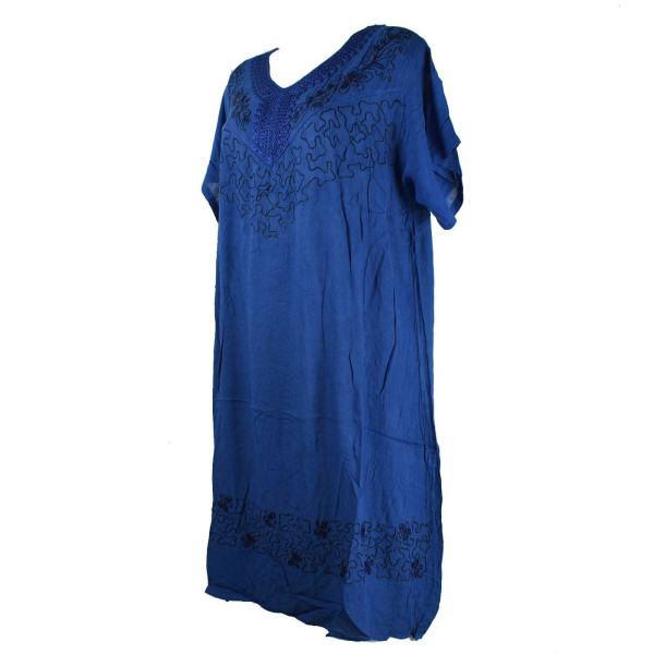 Robe Rajura Uni Grande Taille JK-489 Bleu