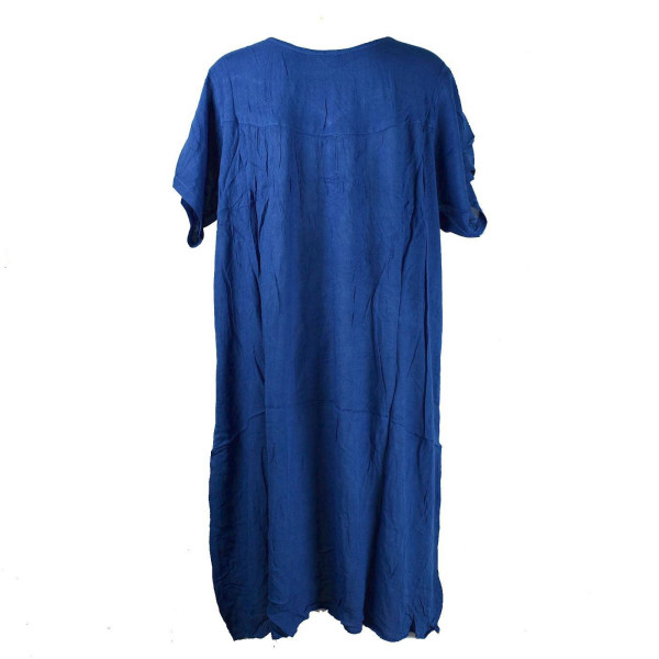 Robe Rajura Uni Grande Taille JK-489 Bleu