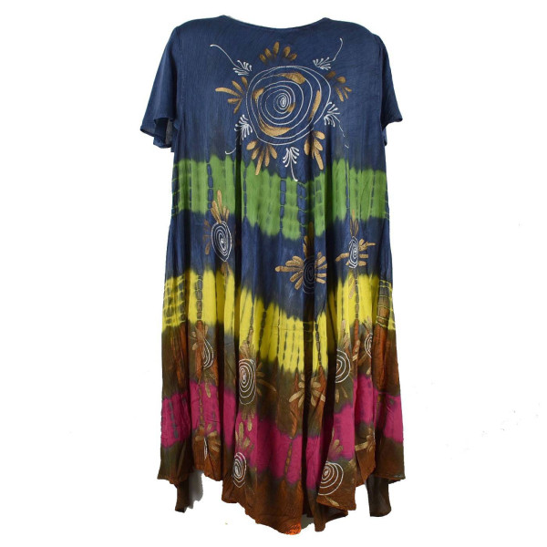 Robe Dimda Batik Quatre Tons JK-500 bleu