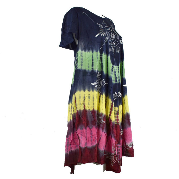 Robe Dimda Batik Quatre Tons JK-500 Bleu Marine