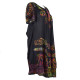 Robe Grande Taille Bonki Noir et Batik Multicolore JK-602/B