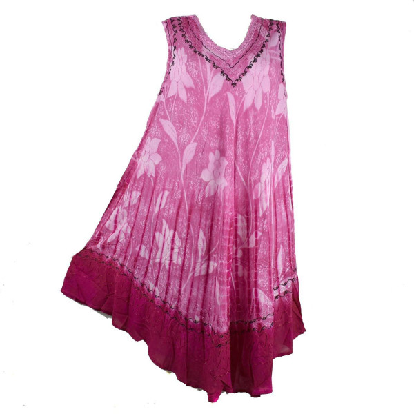 Robe Grande Taille Tandur Tie Dye JK-811 Parme