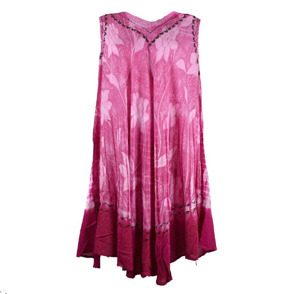 Robe Grande Taille Tandur Tie Dye JK-811 Parme