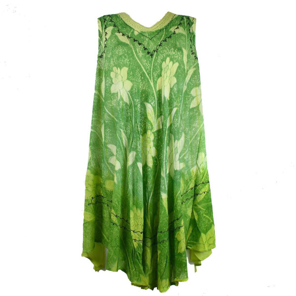 Robe Grande Taille Tandur Tie Dye JK-811 Vert