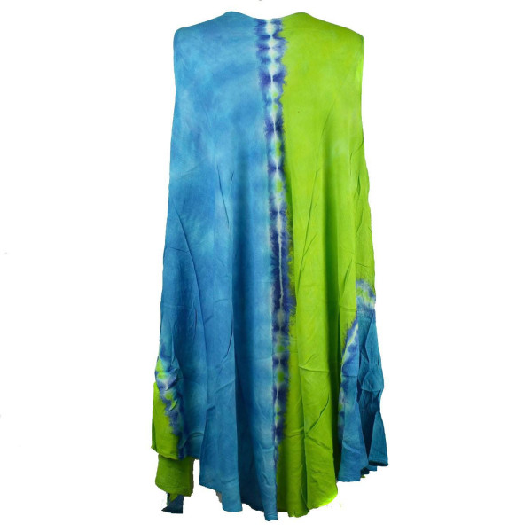 Robe Karanja Deux Tons Turquoise et Anis JK-1314