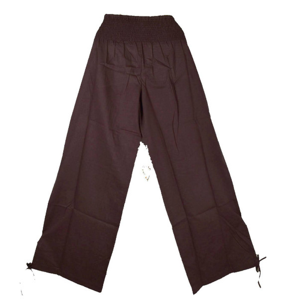 Pantalon Femme Naricha Coton Uni Marron