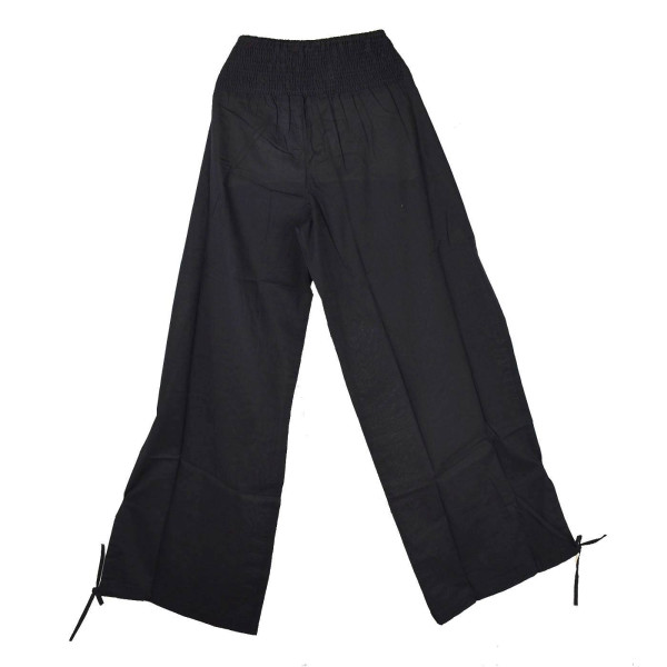 Pantalon Femme Naricha Coton Uni Noir