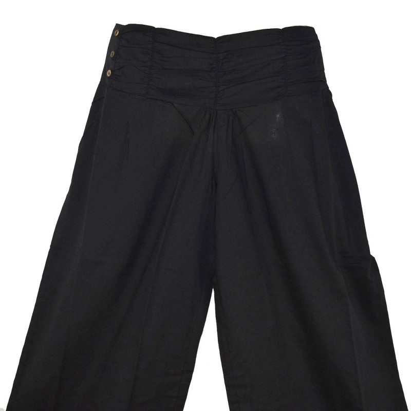 Pantalon Femme Naricha Coton Uni Noir