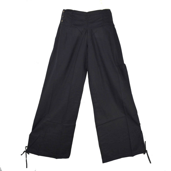 Pantalon Femme Naricha Coton Uni Noir