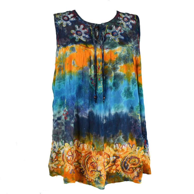 Tunique Sans Manches Tie Dye Segla JK-1010/A Tunique Sans Manches Tie Dye Segla JK-1010/A