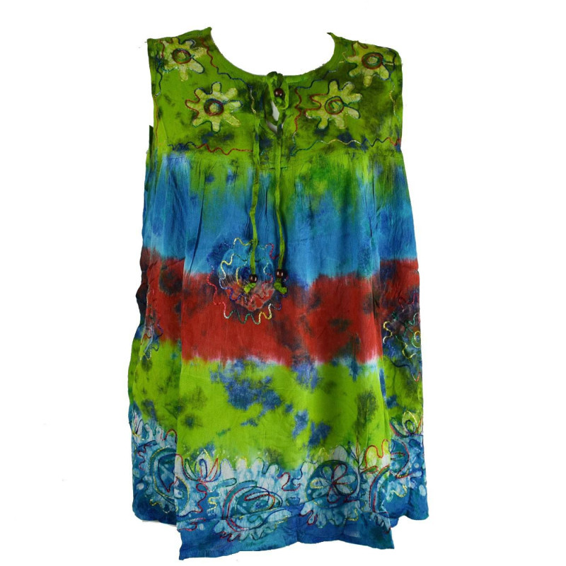 Tunique Eté Tie Dye Trois Tons Segla JK-1010/D Tunique Eté Tie Dye Trois Tons Segla JK-1010/D