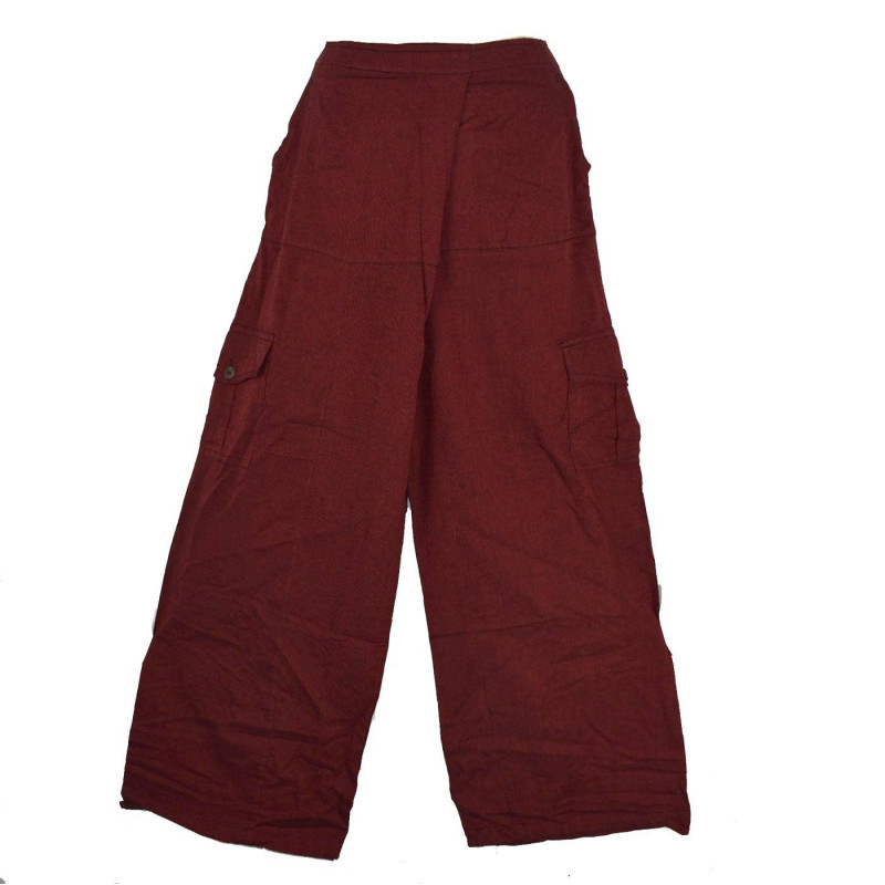 Pantalon Yoga Nisi Coton Artisanal Bordeaux