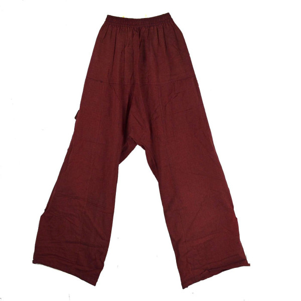 Pantalon Yoga Nisi Coton Artisanal Bordeaux