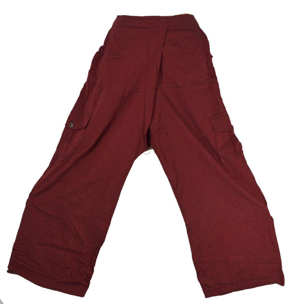 Pantalon Yoga Nisi Coton Artisanal Bordeaux